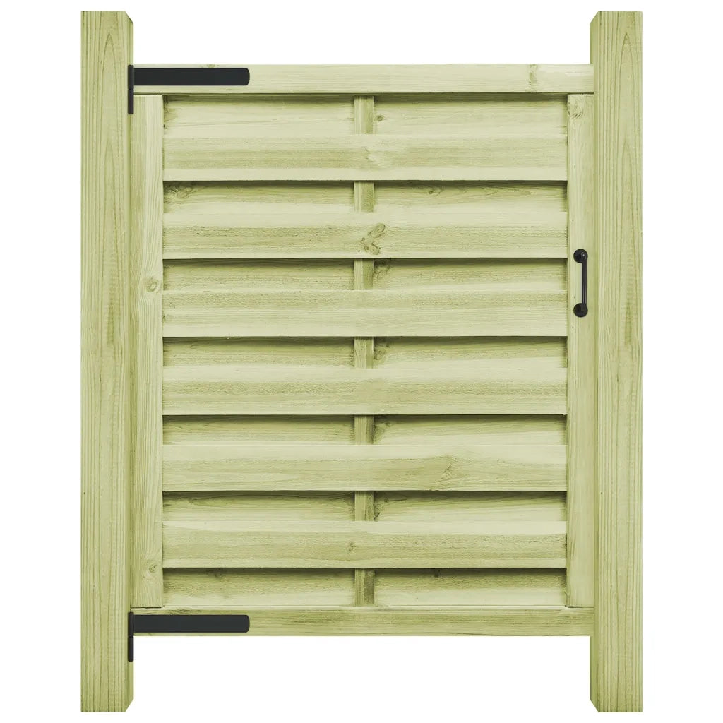 Cancello da Giardino Legno di Pino Impregnato 100x125 cm Verde 45316
