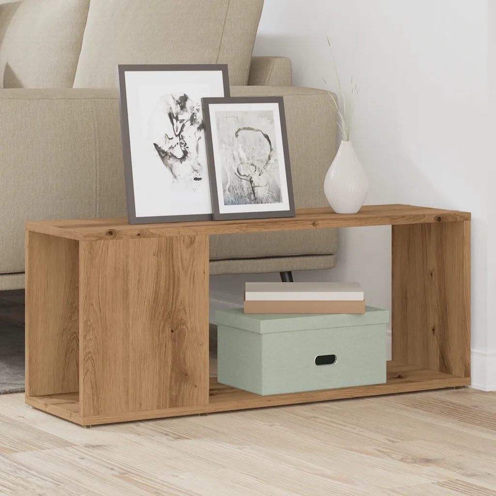 Mobile Porta TV Rovere Artigianale 80x24x32cm Legno Multistrato 856733