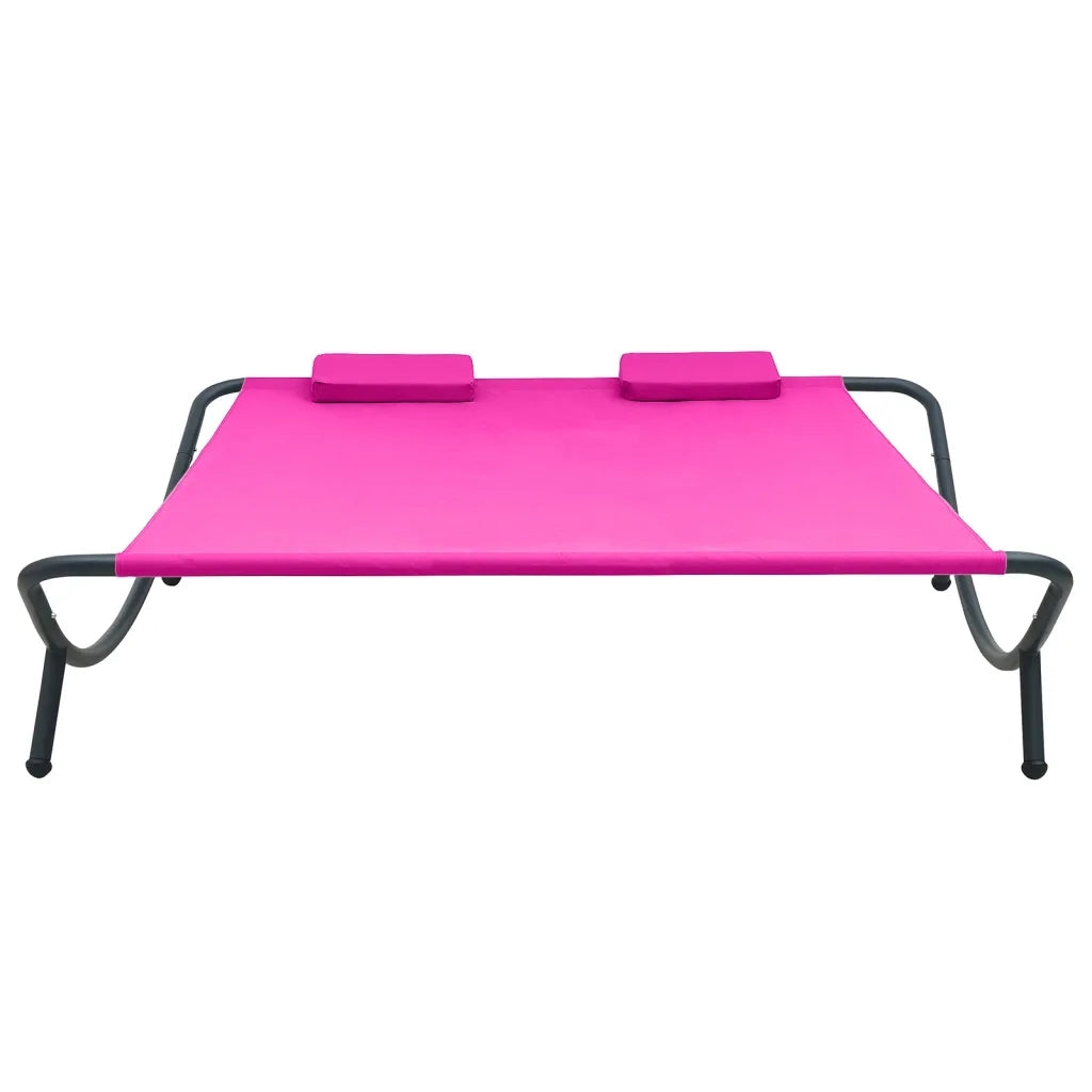 Lettino Prendisole in Tessuto Rosa 313532