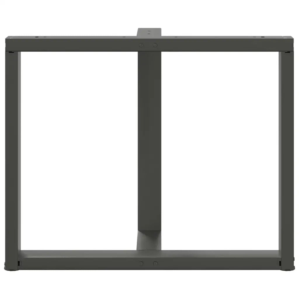 Gambe per tavolo da pranzo a forma di T 2 pz Antracite 90x35x(72-73) cm Acciaio 4013066