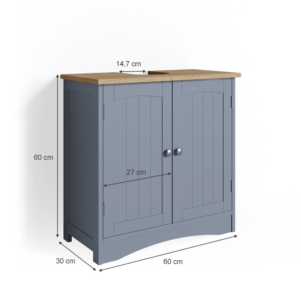 Vicco Mobile sottolavabo per bagno Grigio 60 x 60 cm