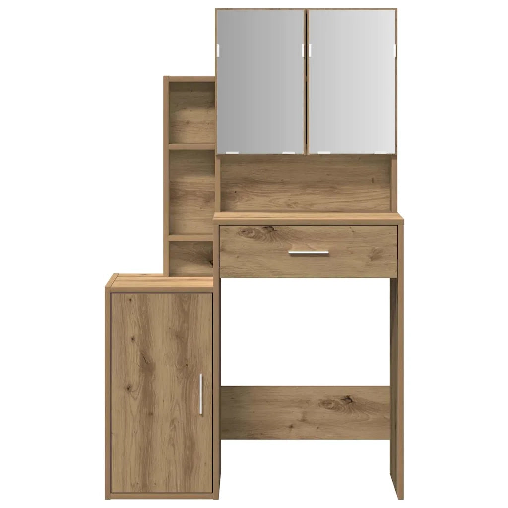 Tavolo da Trucco con porta Rovere artigianale 80 x 35 x 132 cm 868881