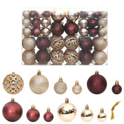 Palline di Natale 100 pz Champagne e Marrone 3 / 4 / 6 cm 356107