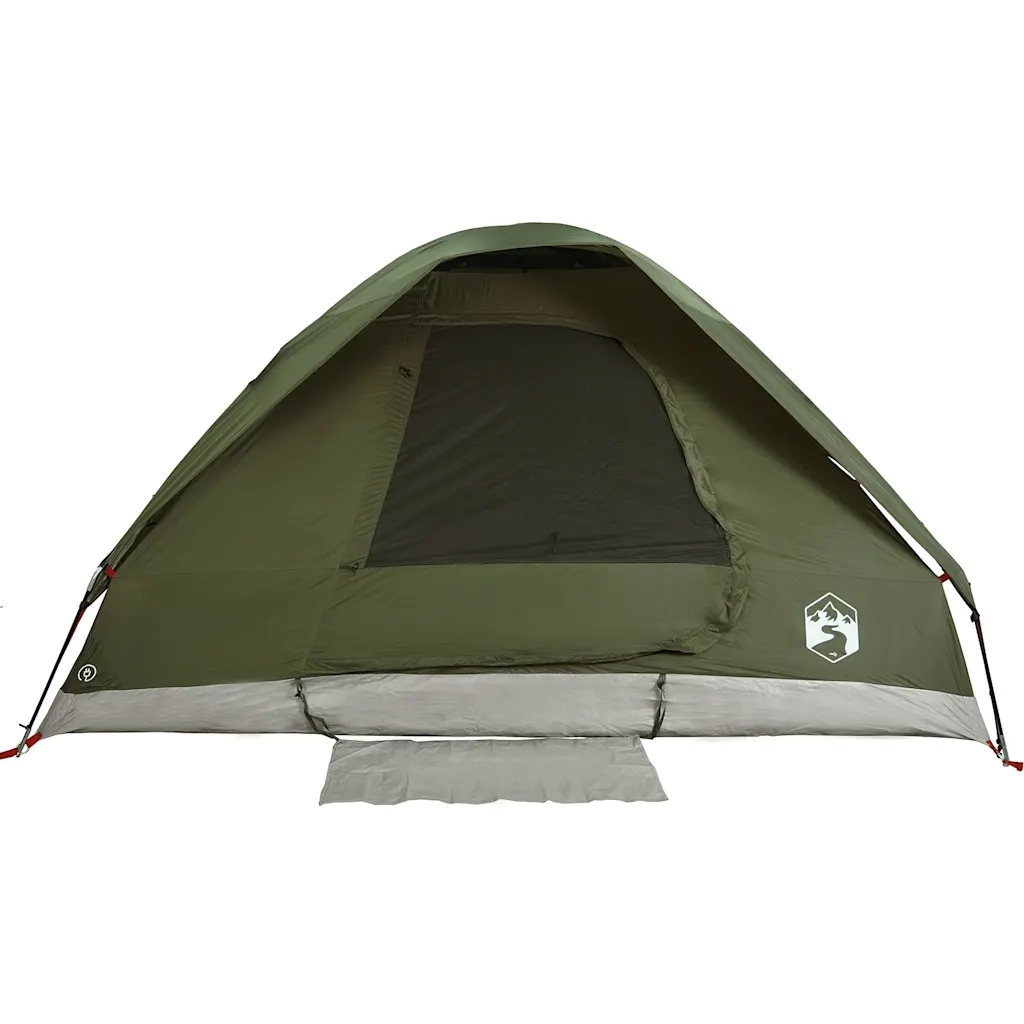 Tenda da Campeggio a Cupola 4 Persone Verde Oliva Impermeabile