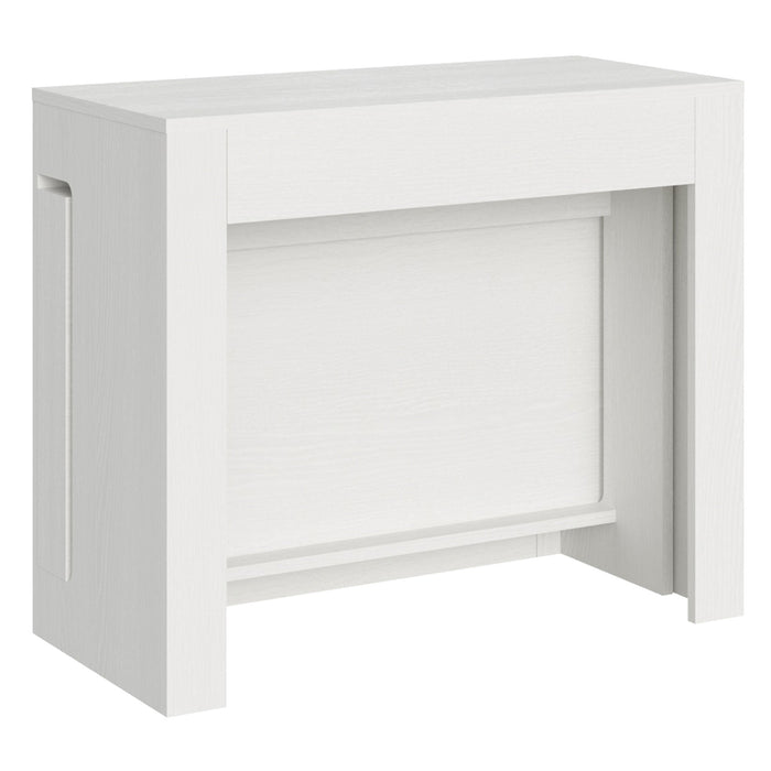 Consolle Tavolo Allungabile 90-302x42x75 cm Evolve Bianco Frassino