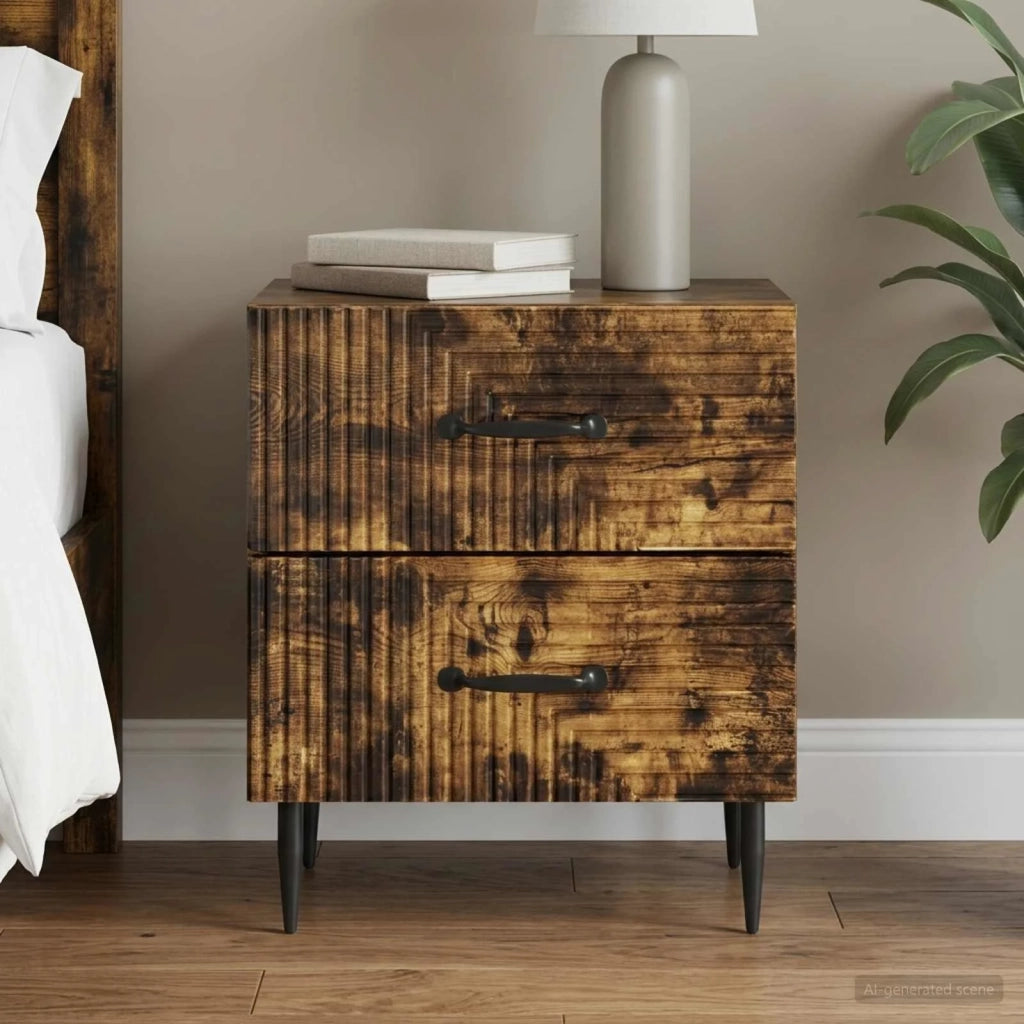 Armadio da Notte Rovere Fumo 43 x 34,5 x 47,5 cm 894765