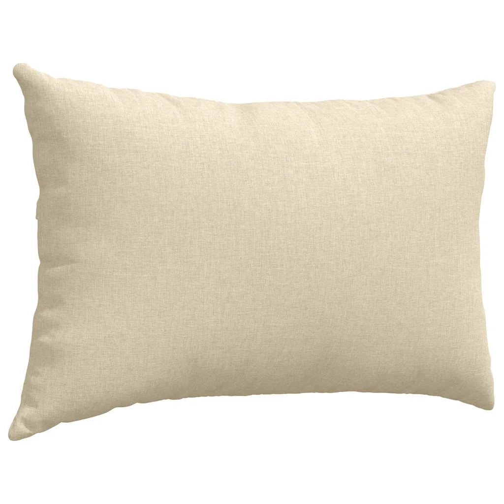 Cuscini da Divano 2 pz | Cuscini per sedie Crema 60 x 40 cm Tessuto