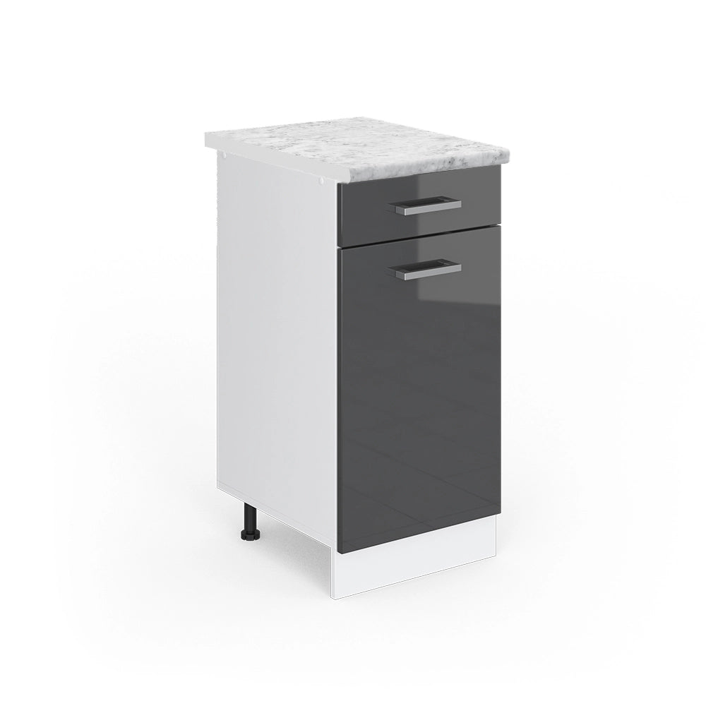 Vicco Mobiletto base per cucina Antracite lucido 40 cm , PL Marmo
