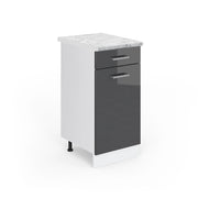 Vicco Mobiletto base per cucina Antracite lucido 40 cm , PL Marmo