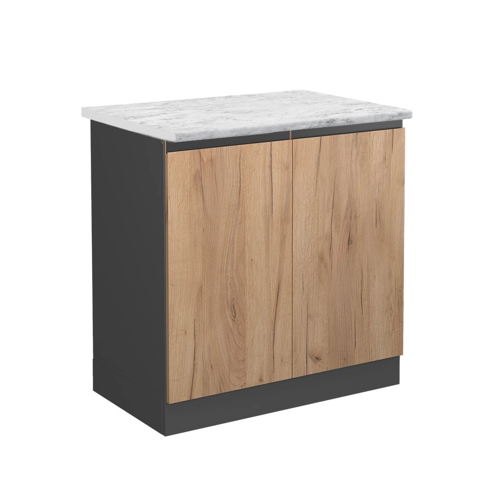 Vicco Mobile lavello cucina Quercia dorata 80 cm Marmo AP
