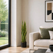 Sansevieria Artificiale con vaso in plastica pianta finta realistica h 90 cm
