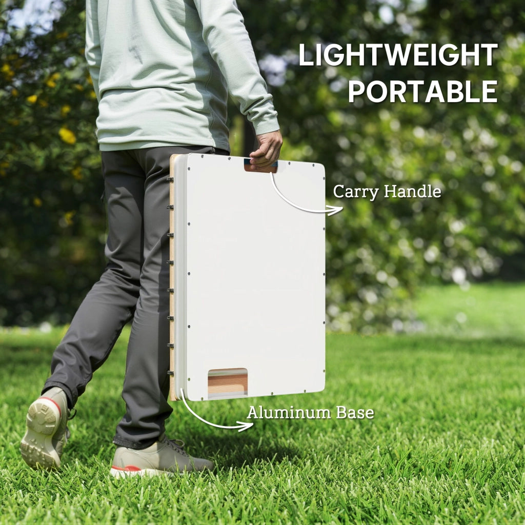 Doccia da Giardino Portatile 70x55 cm Getti d'Acqua Regolabili fino a 4 m in Polistirene Effetto Legno