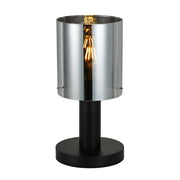 Lampada tavolo Italux Sardo moderna nera vetrofumé E27