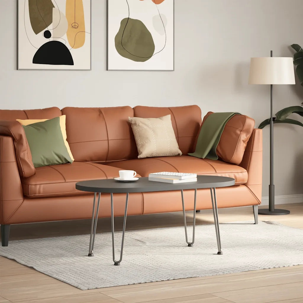 Gambe a forcina per tavolino 4 pz in acciaio naturale 42 cm in acciaio massiccio 4012423