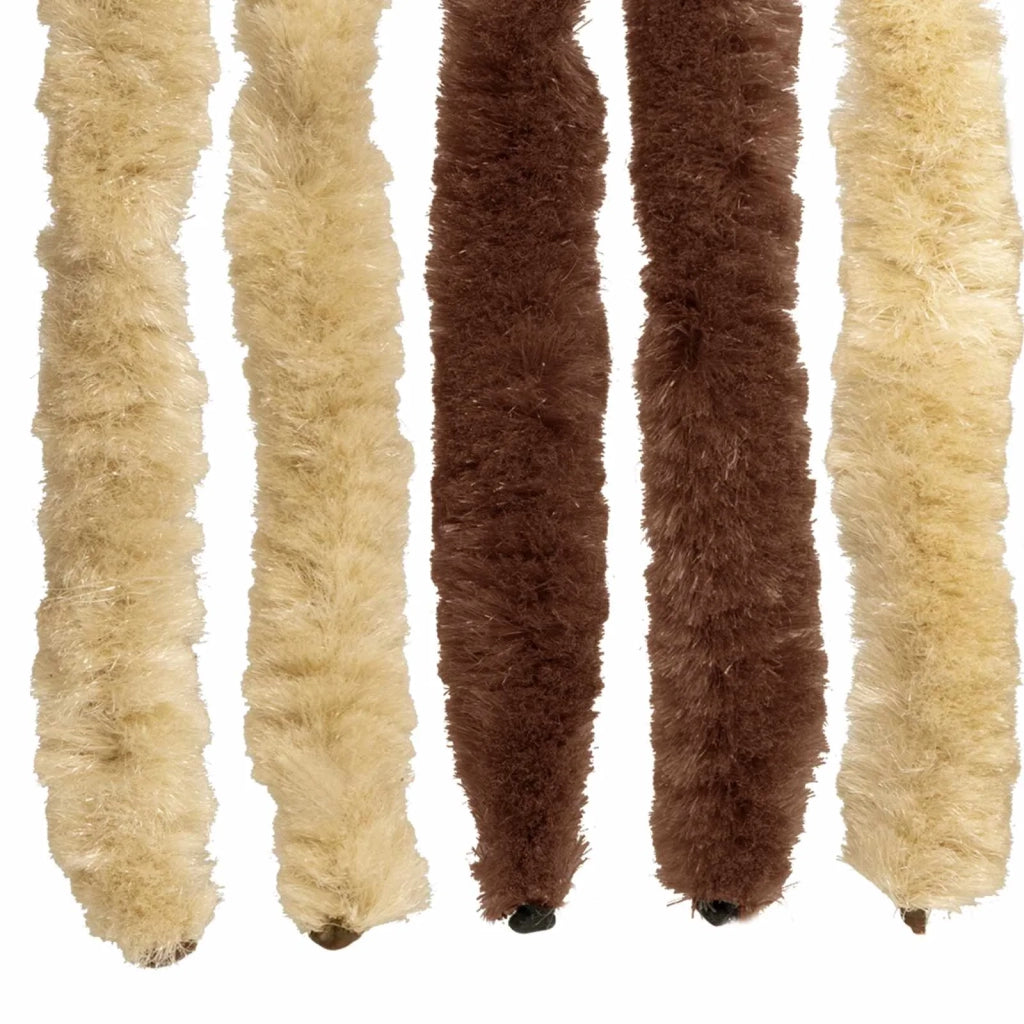 Tenda per insetti in chenille Marrone e Beige 56 x 200 cm 42034446