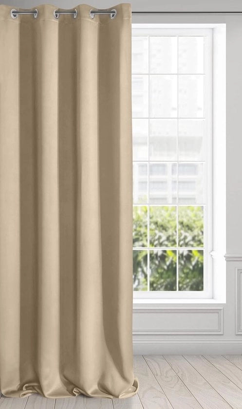 Gordino opacizzante - Tessuto di alta qualità in seta - 1 pezzo - 135 cm largo - 250 cm alto - 100% poliestere