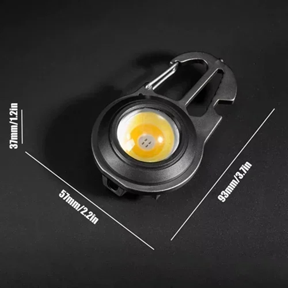 Trade Shop - Torcia Portachiavi Ricaricabile Cob Multiuso Con Treppiede Campeggio Escursionismo Q-cob07 -
