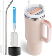 Bicchiere di caffè a doppia parete, 1182 ml, isolato a vuoto, in acciaio inox - caffè caldo e freddo - manico - da viaggio