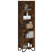 Libreria Rovere Fumo 50x31x169 cm in Legno Multistrato 848616