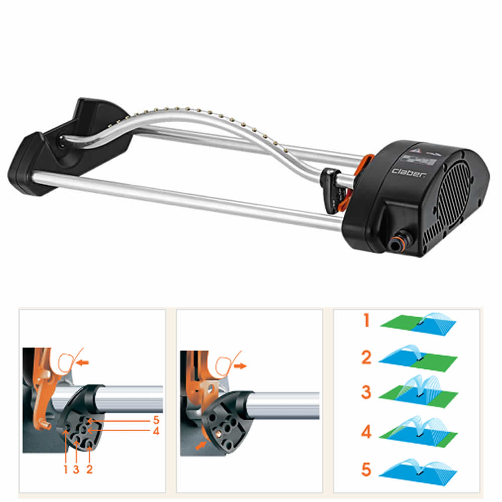 Compact-18 super metal claber 8744 irrigatore oscillante