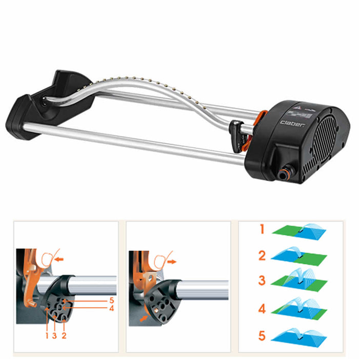 Compact-18 super metal claber 8744 irrigatore oscillante