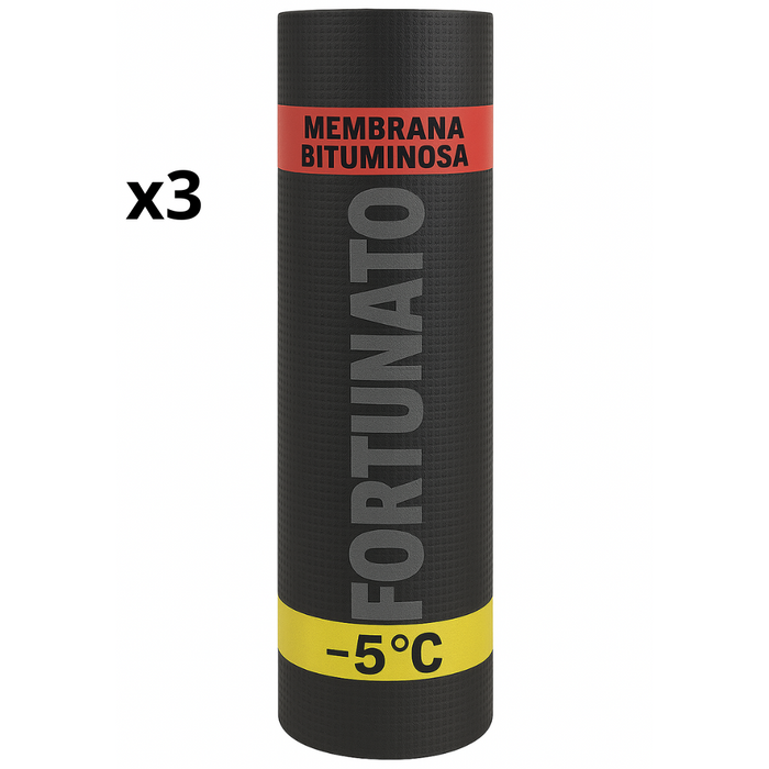 Membrana bituminosa impermeabilizzante casasciutta 4 kg/mq -5°c 3 rotoli 1x10 m
