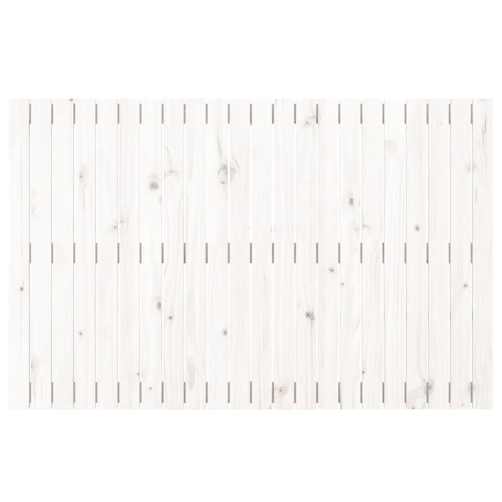 Testiera da Parete Bianca 140x3x90 cm in Legno Massello di Pino