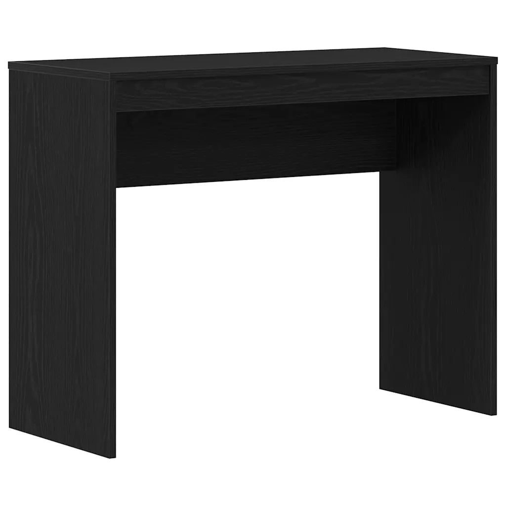 Scrivania Rovere Nero 90x40x72 cm in Legno Multistrato