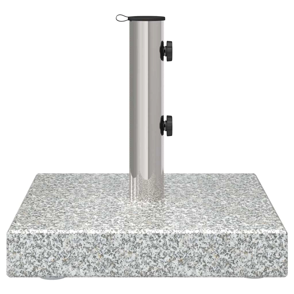 Base moderna per ombrellone con ruote 41 x 41 x 37 cm per uso esterno in giardini e terrazze in granito grigio 02_0058506