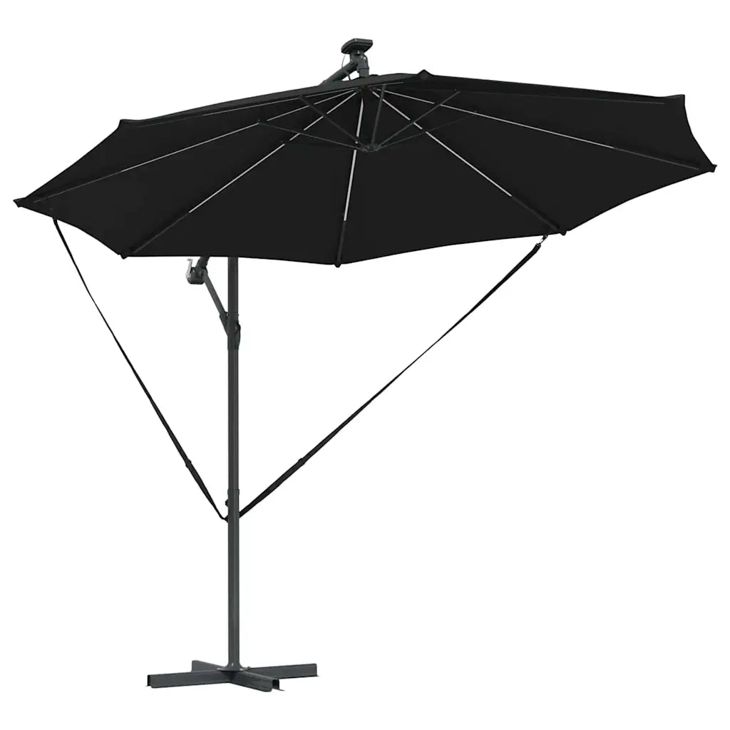 vidaXL Ombrello a bilanciere a forma di banana Nero 294 x 294 x 248 cm
