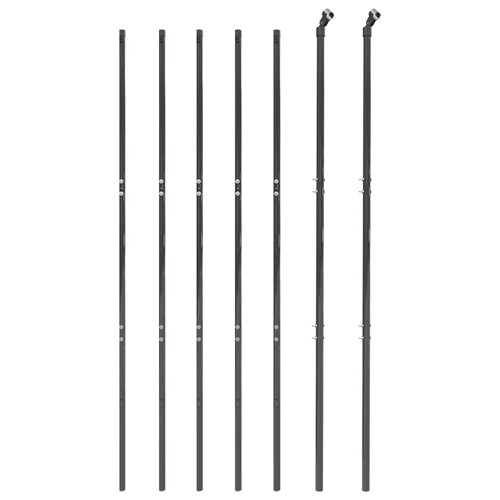 Recinzione Metallica Antracite 2,2x10 m in Acciaio Zincato 154231