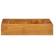 Lavabo-Lavandino-Lavello in Legno Massello di Teak 50x35x10 cm
