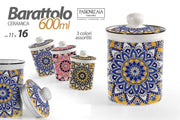 1 Pezzo Barattolo Contenitore da Cucina in Ceramica 600 ml 11 x 16 cm 3 Colori