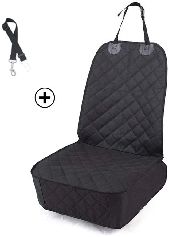Copriportiere per cani - Protezione per il sedile anteriore - Cuscino di seduta - Cuscino di sedile - Cuscino di seduta per auto - Cuscino per portiere di sedile per animali domestici (Nero)
