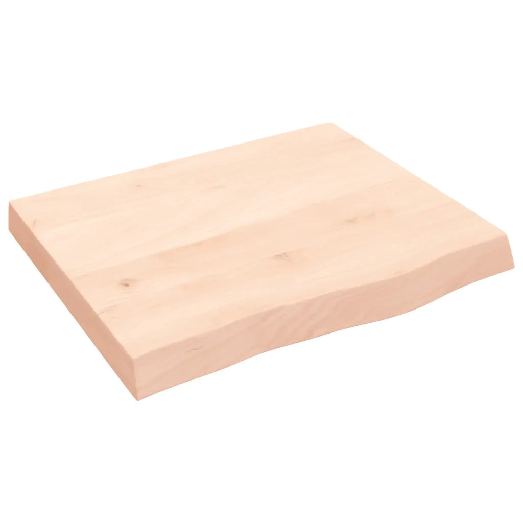 Ripiano a Parete 60x50x(2-6) cm Massello Rovere Non Trattato 363532