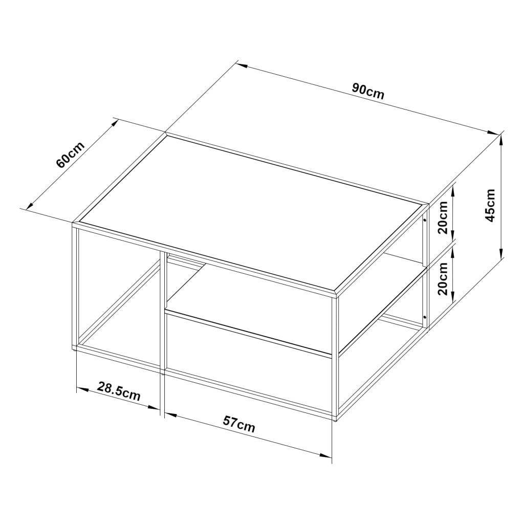 Tavolino/consolle/tavolino rettangolare per soggiorno 45 x 90 x 60 cm viola 03_0010862