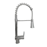 Rubinetto miscelatore estrabile con molla e doccetta multigetto