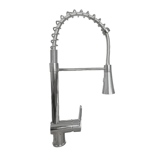 Rubinetto miscelatore estrabile con molla e doccetta multigetto