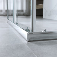 Cabina Doccia 3 Lati 80x120x80 Cm vetro 6 mm Trasparente Scorrevole H 185 cm| Kiro