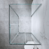 Cabina Doccia 3 Lati 80x120x80 Cm vetro 6 mm Trasparente Scorrevole H 185 cm| Kiro