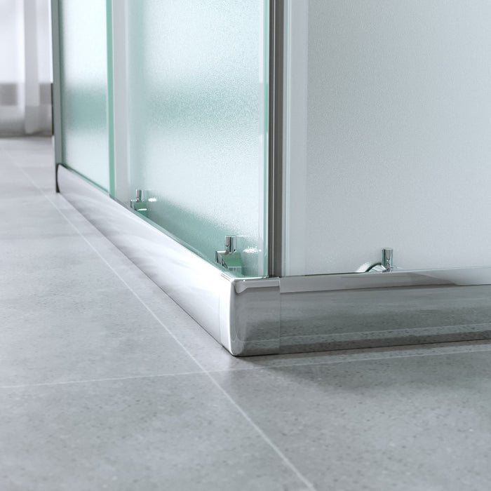 Cabina Doccia 3 Lati 80x100x80 Cm H 185 cm vetro 6 mm Satinato Scorrevole| Kiro