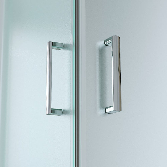 Cabina Doccia 3 Lati 80x100x80 Cm H 185 cm vetro 6 mm Satinato Scorrevole| Kiro