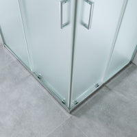 Cabina Doccia 3 Lati 80x100x80 Cm H 185 cm vetro 6 mm Satinato Scorrevole| Kiro