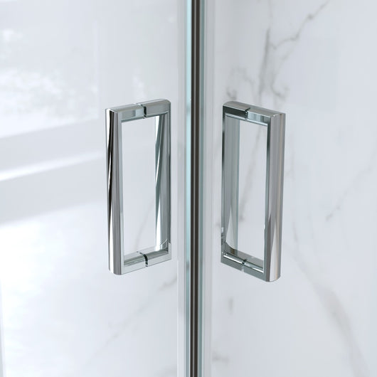 Cabina Doccia Angolare Scorrevole 80x80 Cm H 185 cm vetro Trasparente 6 mm | Kiro