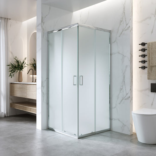 Cabina Doccia Angolare Scorrevole 80x80 Cm H 185 cm vetro Opaco 6 mm| Kiro