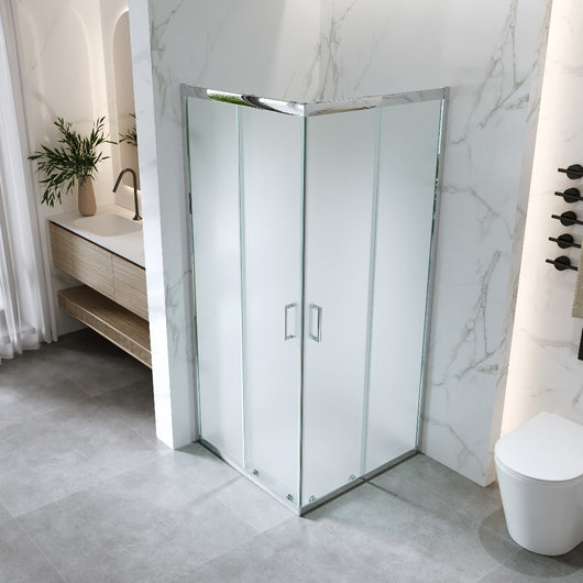 Cabina Doccia Angolare Scorrevole 80x80 Cm H 185 cm vetro Opaco 6 mm| Kiro