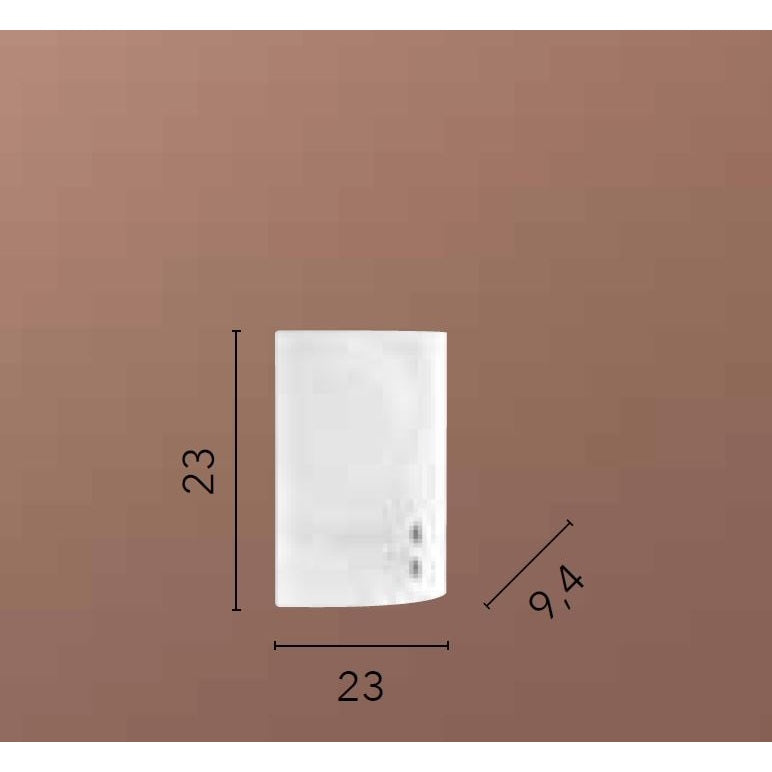 APPLIQUE MIRO' E27 23X9,4XH23CM BIANCA