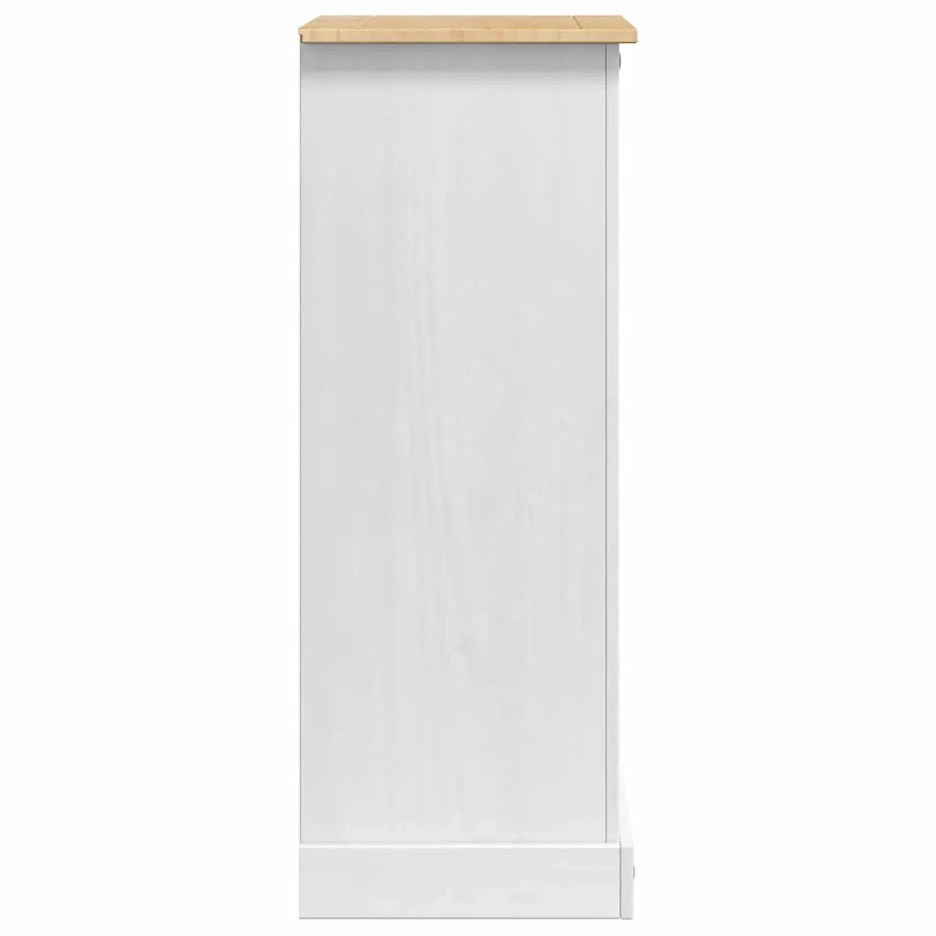 Comodino Corona Bianco 53 x 39 x 103 cm Pino massello