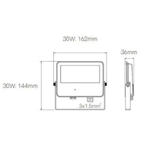 FARO PROIETTORE CON SENSORE DI MOVIMENTO LED 30W 4000K NERO SKY M.WAVE BENEITO