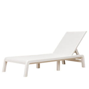 LETTINO RECLINABILE MALLORCA 192X58XH35CM BIANCO.